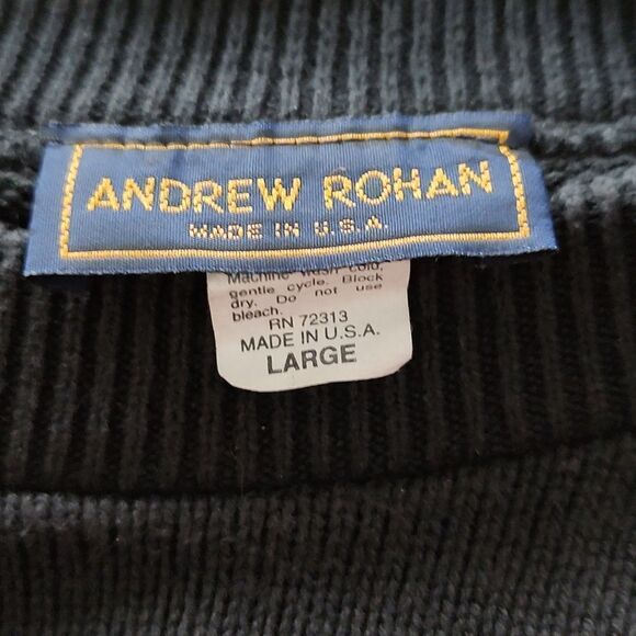 82nd Airborne division United States Army black sweater by Andrew Rohan   Sz L - Picture 5 of 5